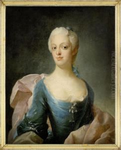 Portratt Av Grevinnan Christina
Beata Stackelberg I Blagron Klanning Och Rosa Sjal - Midjebild by Johan Henrik Scheffel