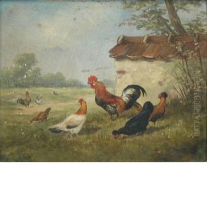 Farmyard Fowl by Julius Scheurer
