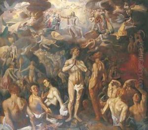 The Last Judgement by Joachim Wtewael (Uytewael)