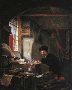 An alchemist in his study