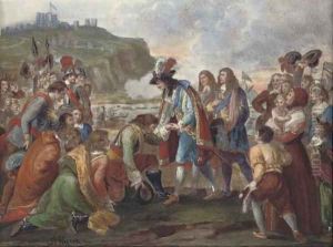 The arrival of King Charles II at Dover on 25 May 1660, after the Restitution