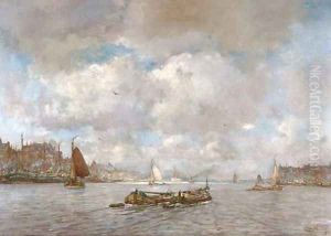 Shipping on the Maas, Rotterdam by Kees Van Waning