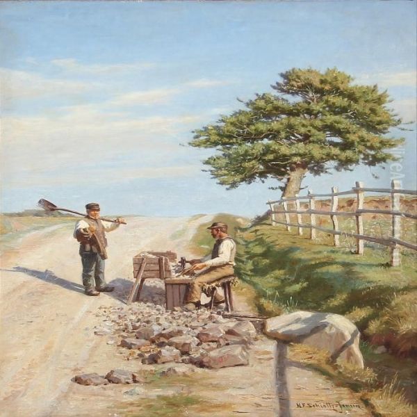 Road With A Stonemason And A Farmer - view 1