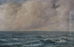 Marine Met Meeuwen Boven Zee by Joseph, Jos. Schippers