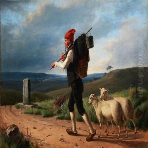 En Jydsk Huusmand Paa Veien Til Kjobstaden by Christian Andreas Schleisner
