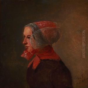 Portrait Of A Girl In A Folk Costume by Christian Andreas Schleisner