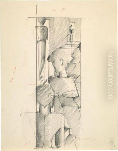 Figurenkomposition Mit Treppe - view 1