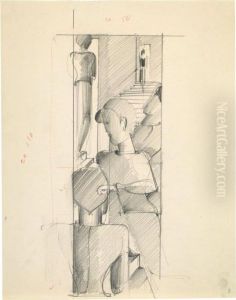 Figurenkomposition Mit Treppe