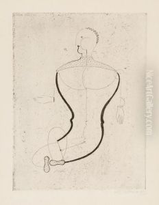 Abstrakte Figur, Nach Links by Oskar Schlemmer