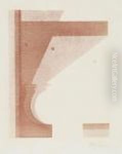 Drei Senkrechte Profile, Zwischen Der Senkrechten Und Der Diagonalen by Oskar Schlemmer