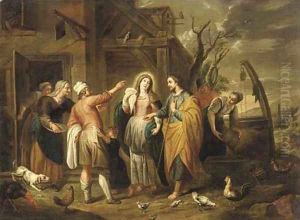 Mary and Joseph at the Inn by Abraham Willemsens