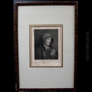 La Mere De Rembrandt Du Cabinet Du Sieur Godskoffsky by Georg Friedrich Schmidt
