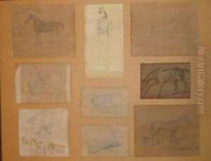 Scenes De Chevaux Et Officier