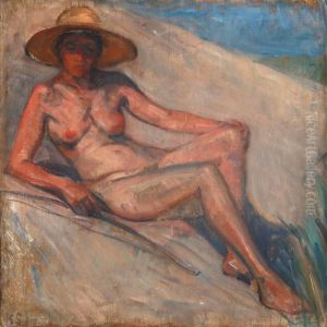 A Nude Woman Sunbathing