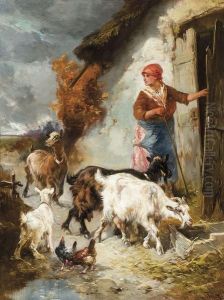 Paysanne Pres Des Chevres by Henry Schouten