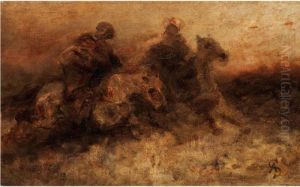 Reitende Araber by Adolf Schreyer