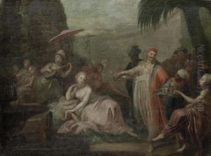 A Courtship Scene; And A Wedding by Georg Engelhard Schroder