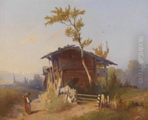 Landscape Withhut by Anton Schrodl