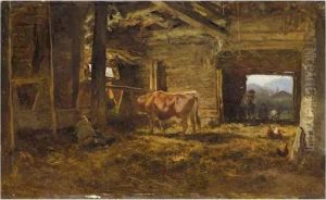 In The Cowshed (im Kuhstall) by Anton Schrodl