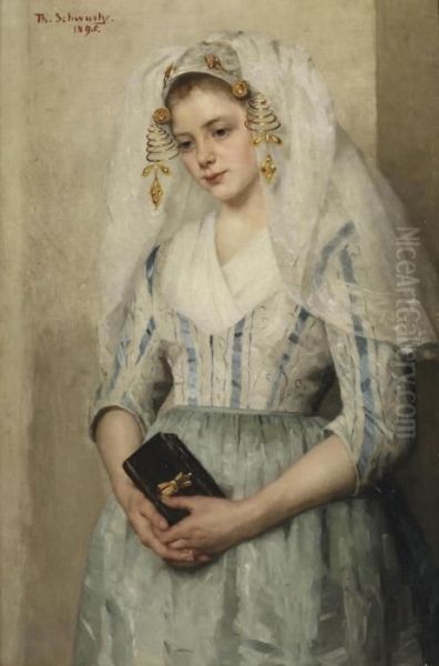 Bruidje Uit Oud-beijerland; Portrait Of A Girl In Costume - view 1