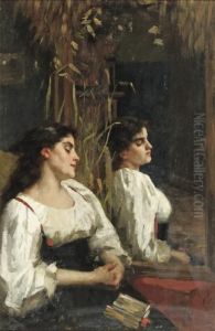A Moment Of Reflection by Therese Schwartze