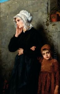Mother And Child by Therese Schwartze