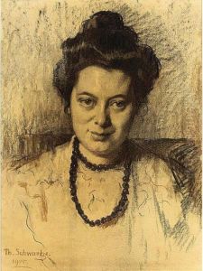 A Portrait Of Nelly Bodenheim by Therese Schwartze