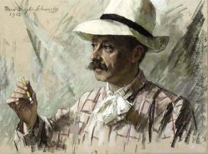 A Portrait Of The Doctor Of The Family Schwartze, Salomon Benjamin Druif by Therese Schwartze