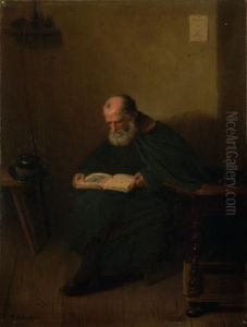 Alter Mann, Lesend - Gotthard-postillon by Xaver Schwegler