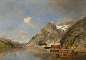 Norwegian Fishing Village On The Fiord