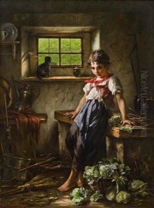 Junges Bauernmadchen by Rosa Schweninger