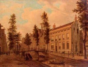 A view of unidentified canal houses