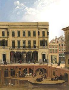 The Winkel van Sinkel along the Oude Gracht, Utrecht by Augustus Wijnantz