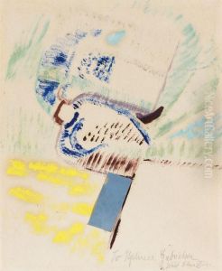 To Hjalmar Gabrielson [3]. Merzzeichnung by Kurt Schwitters