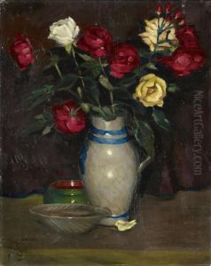 Ohne Titel (rosenstilleben Mit Zwei Schalen)