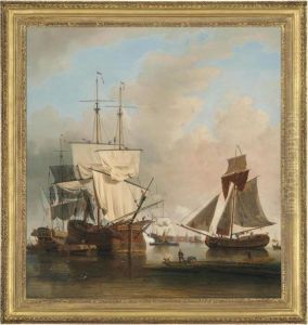 Shipping On The Thames At Rotherhithe by Samuel Scott