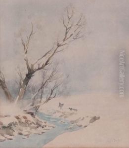 Border Scene In Snow by Tom Scott