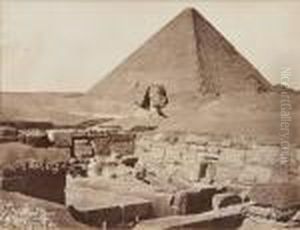 Pyramide Cheops, Le Sphinx Et Le Temple De Chafea, Gyzeh by J. Pascal Sebah