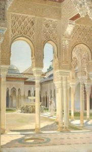 A Moorish Servant Girl In El Palacio De Los Leones A Moorish Servant Girl In El Palacio De Los Leones
