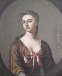 Portrait Of A Lady With A Red Ribbon