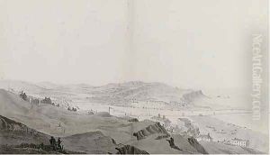 Boulogne Harbour observed from the ruins of Calligula Tower by James Wilcox
