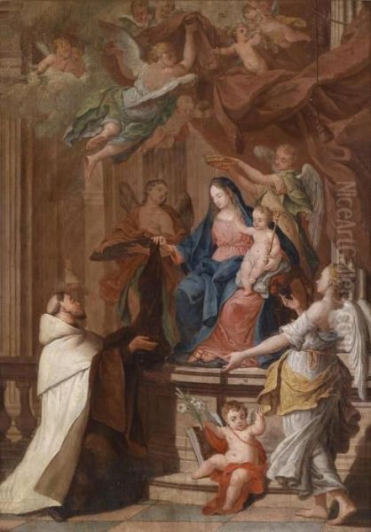 The Virgin Mary Giving The Scapular To St. Simon Stock - view 1