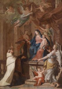 The Virgin Mary Giving The Scapular To St. Simon Stock