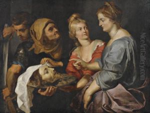 Salome With The Head Of St. John The Baptist by Gerard Seghers