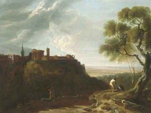 Tivoli, the Temple of the Sibyl and the campagna by Richard Wilson