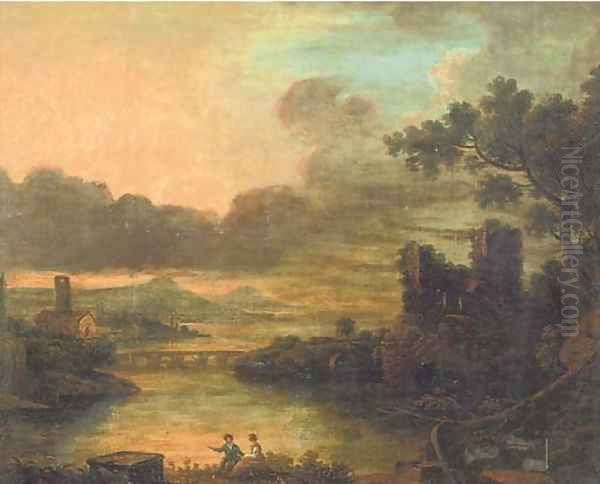Figures in an Arcadian landscape - view 1