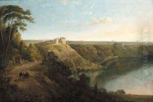 Lake Albano with the Castel Gandolfo beyond by Richard Wilson