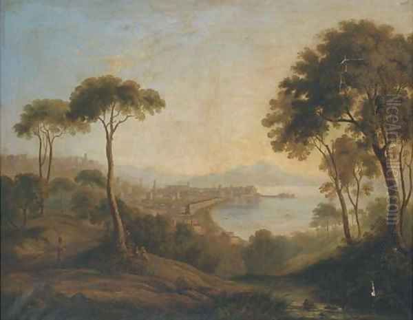 Figures before the Bay of Naples - view 1