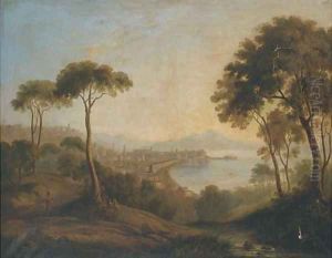 Figures before the Bay of Naples
