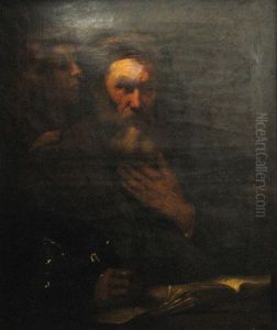 "muza"- Copie Dupa Rembrandt by Dimitrie Serafim